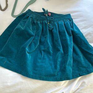 Teal Velvet Skirt